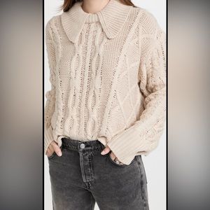 En saison collared ivory sweater